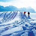 Postkarte Schneeschuhlaufen Tannalp